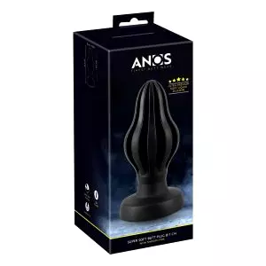 Jemný čierny anál plug 7cm