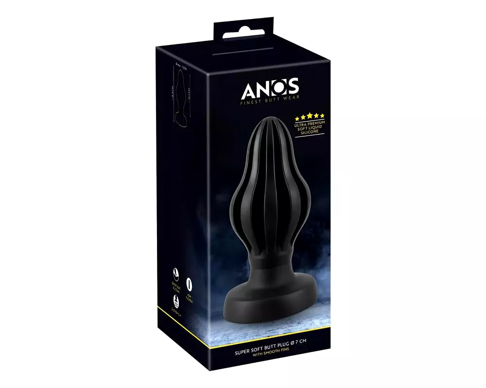 Jemný čierny anál plug 7cm Jemný čierny anál plug 7cm