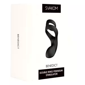 Benedict - vibračný krúžok na stimuláciu hrádze a penisu (čierny)