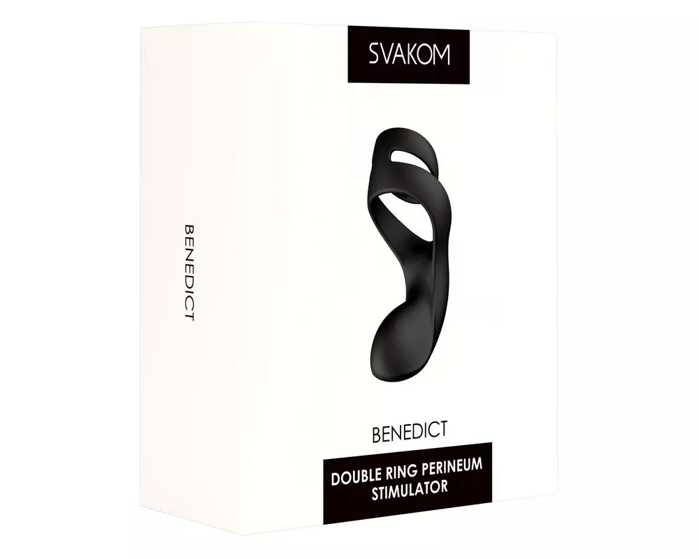 Benedict - vibračný krúžok na stimuláciu hrádze a penisu (čierny) Benedict - vibračný krúžok na stimuláciu hrádze a penisu (čierny)
