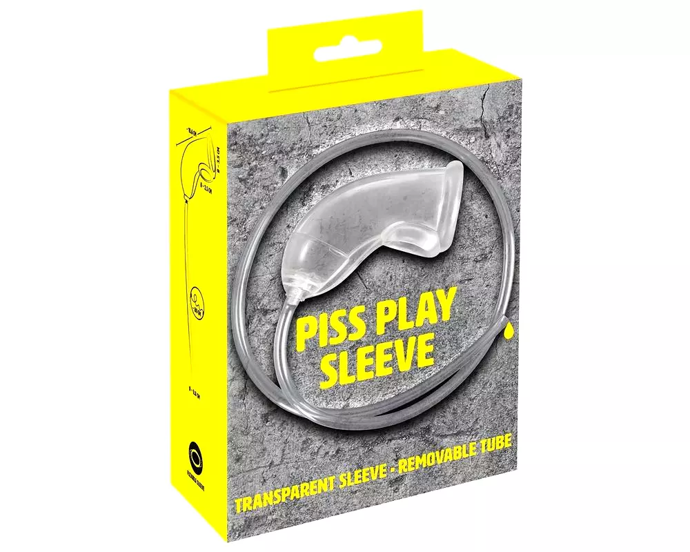 Piss Play návlek na penis - s odtokovou trubicou (priehľadný) Piss Play návlek na penis - s odtokovou trubicou (priehľadný)