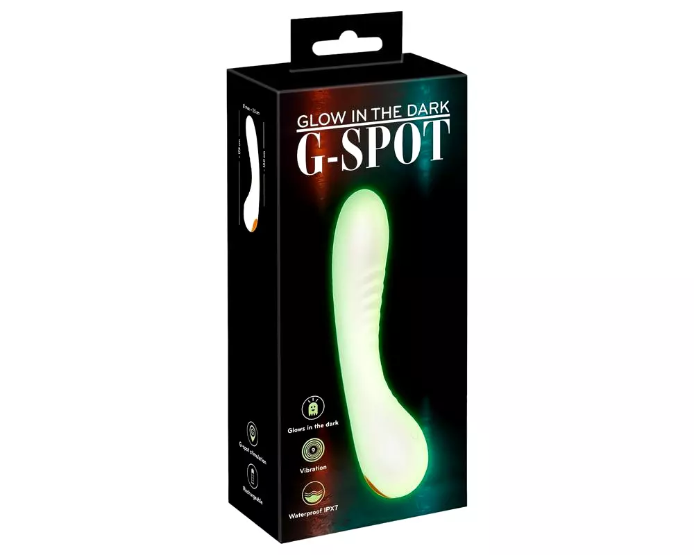 Glow in the Dark - Fosforeskujúci G-bod vibrátor (biely) Glow in the Dark - Fosforeskujúci G-bod vibrátor (biely)