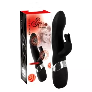 SMILE Blacky - USB dvojmotorový vibrátor (čierny)
