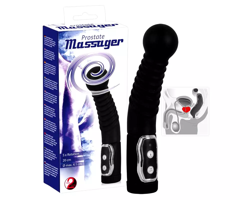 Masážny prístroj na prostatu - rotujúci prostatický vibrátor (čierny) Masážny prístroj na prostatu - rotujúci prostatický vibrátor (čierny)