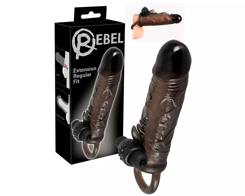 Regular - vibračný návlek na penis (19 cm) Regular - vibračný návlek na penis (19 cm)