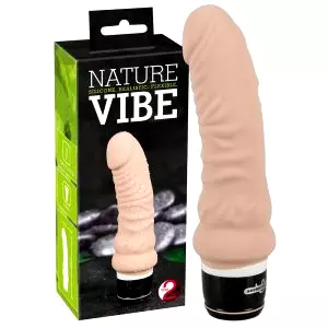 Nature Vibe - silikónový vibrátor (prírodný)