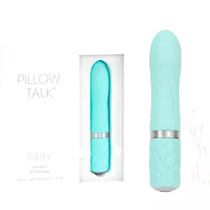 Flirty - dobíjací tyčový vibrátor (tyrkysový)