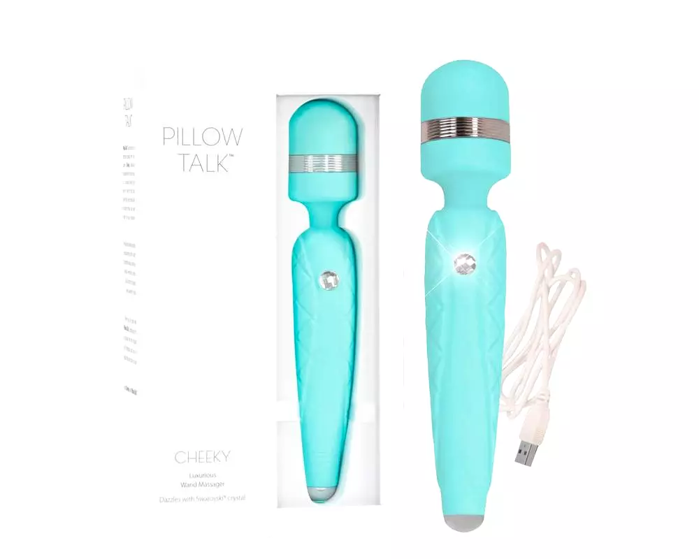 Cheeky Wand - nabíjateľný masážny vibrátor (tyrkysový) Cheeky Wand - nabíjateľný masážny vibrátor (tyrkysový)