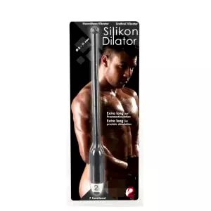DILATOR - silikónový vibračný katéter - čierny (8-11mm)