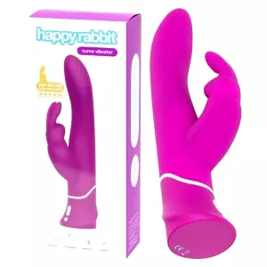 Curve - vodotesný vibrátor s ramienkom na klitoris (fialový)