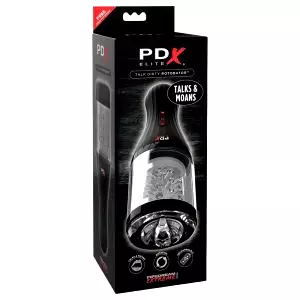 Elite Rotobator - priehľadná-čierna umelá vagína