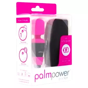 PalmPower Pocket Wand - mini masážny vibrátor (ružovo-čierny)