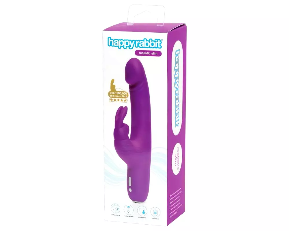 Realistic Slim - nabíjací vibrátor s ramenom na klitoris (fialový) Realistic Slim - nabíjací vibrátor s ramenom na klitoris (fialový)