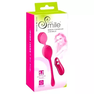 SMILE Láska guľôčky - rádiové vibračné vajíčko - 82g (ružové)