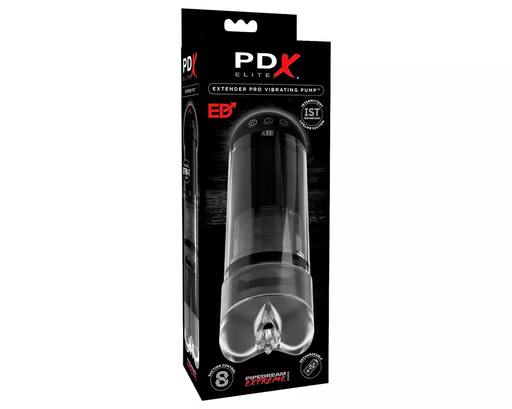 Elite Extender Pro - nabíjateľný sací-vibračný umelý vagína (čierna) Elite Extender Pro - nabíjateľný sací-vibračný umelý vagína (čierna)