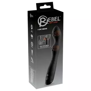 P-Spot - 2-motorový prostatický vibrátor (čierny)