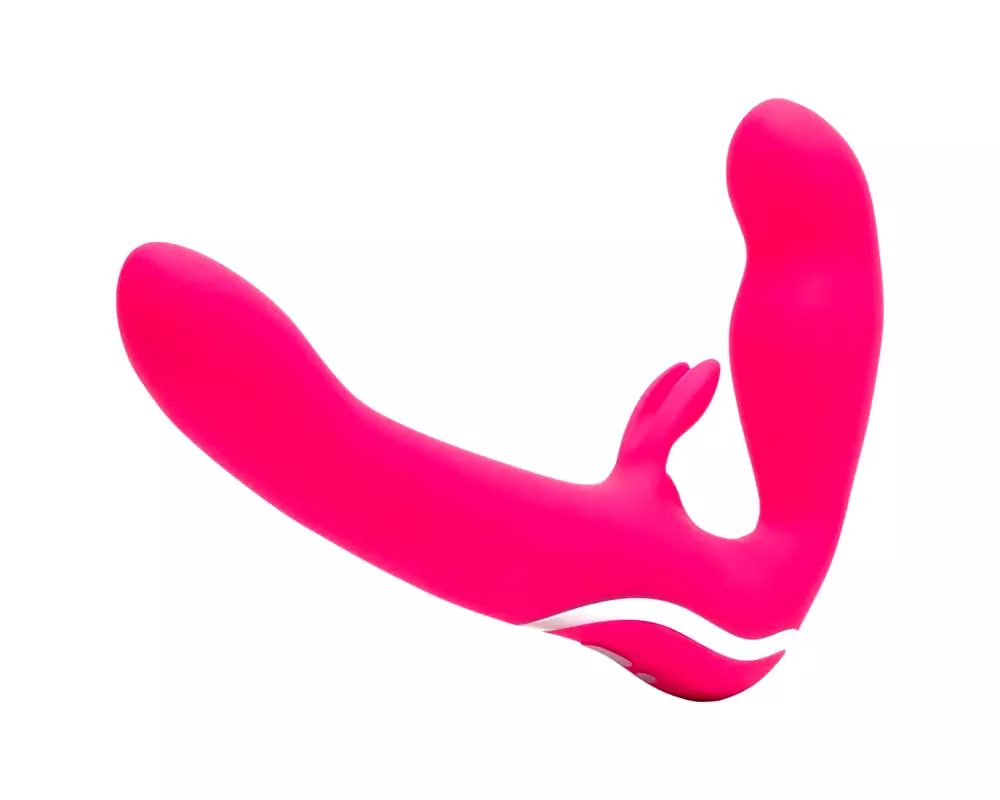 Bezpopruhový - nasadzovací vibrátor (ružový) Bezpopruhový - nasadzovací vibrátor (ružový)
