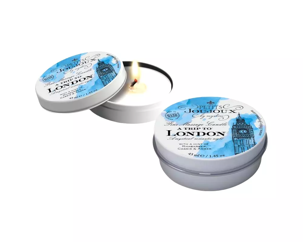 London - masážna sviečka - rebarbora-jantár (43 ml) London - masážna sviečka - rebarbora-jantár (43 ml)