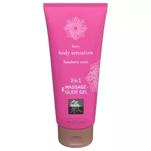 Shiatsu 2v1 Malinová vôňa - masážny lubrikant - malina (200ml)