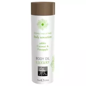 Shiatsu Luxury - jedlý masážny olej - kokos-ananás (75 ml)