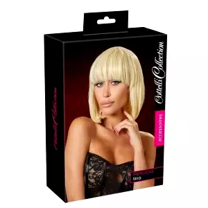 Stredná blond parochňa s ofinou
