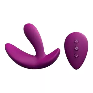 Saddle - fialový diaľkový vibrátor pre prostatu