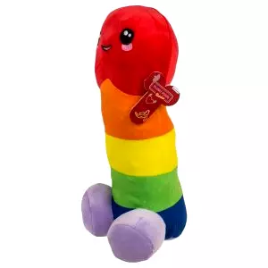 Plyšový penis dúhový - 30 cm
