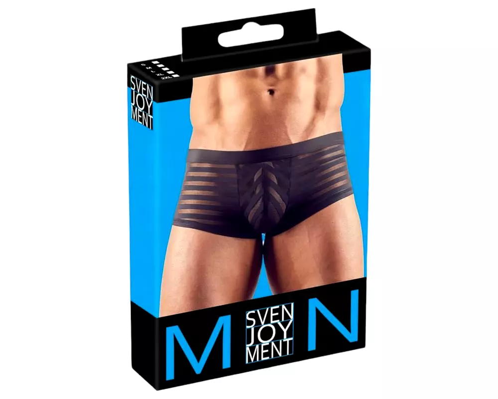 Priehľadné pruhované boxerky (čierne) Priehľadné pruhované boxerky (čierne)