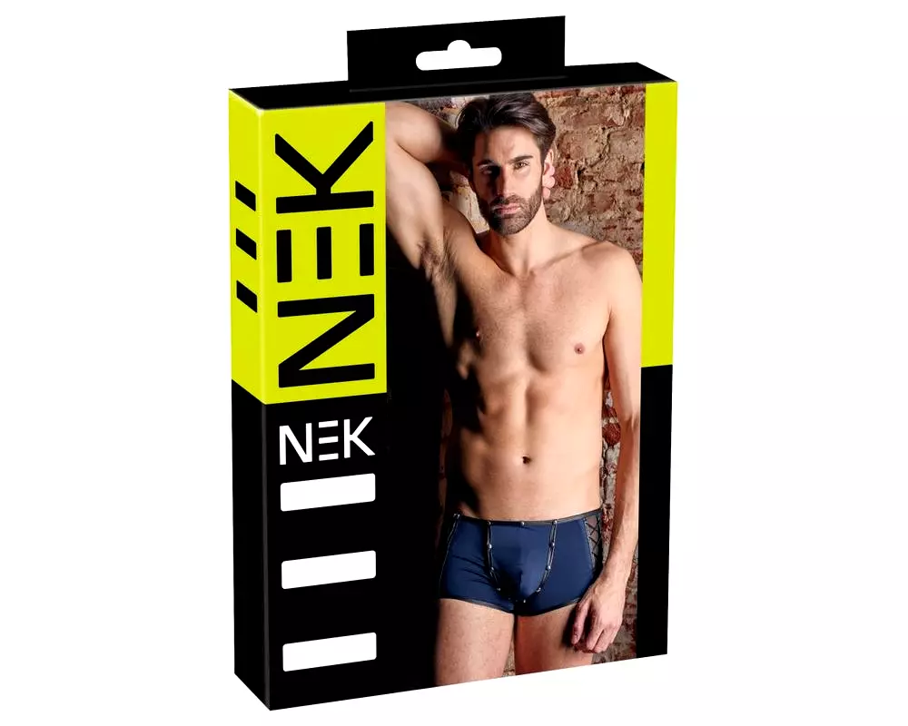 Boxerky s čiernymi šnúrkami a sieťkou (modré) Boxerky s čiernymi šnúrkami a sieťkou (modré)