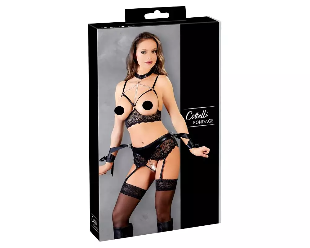 Bondage - čipkovaný bielizňový set (5 dielov) Bondage - čipkovaný bielizňový set (5 dielov)