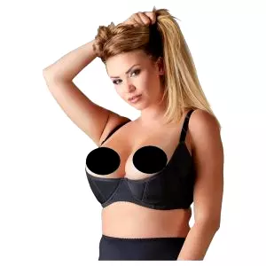Plus Size - spevňujúca podprsenka (čierna)