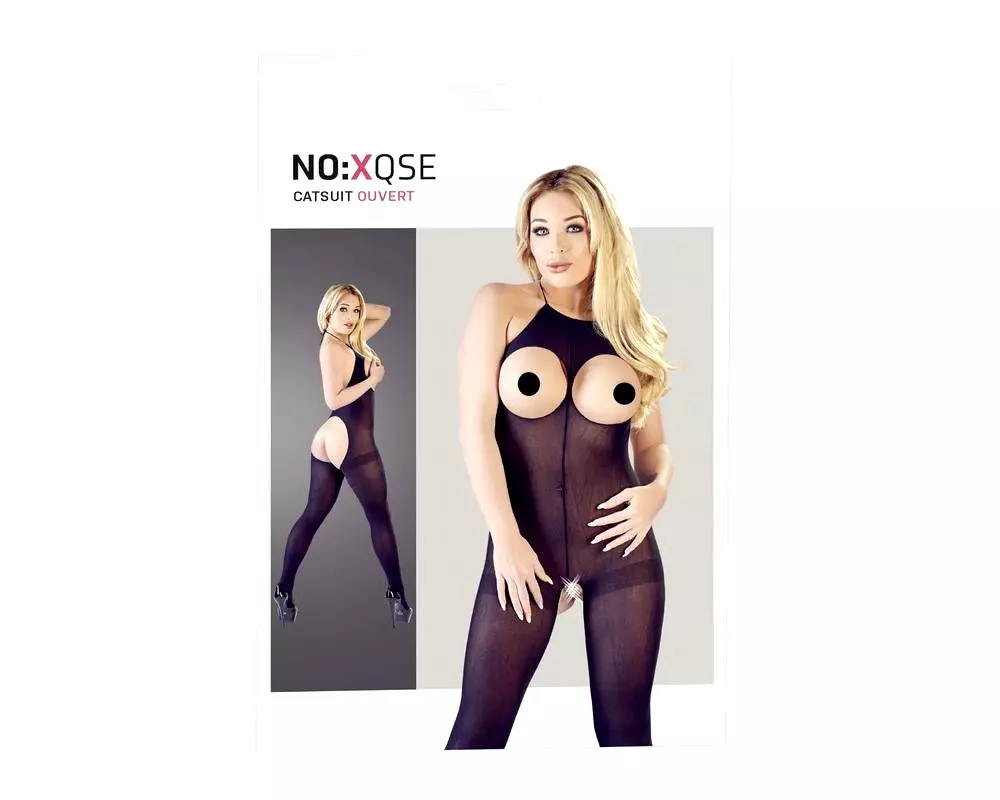 Otvorený sexy overal s krkom - čierny (S-L) Otvorený sexy overal s krkom - čierny (S-L)