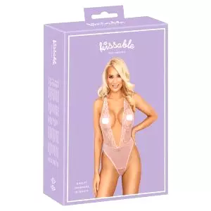 Bozkateľné - čipkované body (ružové)