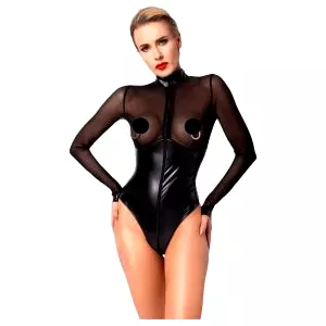 Lesklé body s priesvitnými vložkami (čierne)