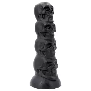 Lebka dildo - 22 cm (čierne)