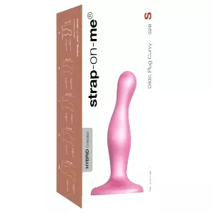 Curvy S - vlnitý dildó s prísavkou (ružový)