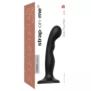 P&G S - ohnutý dildo s prísavkou (čierny)
