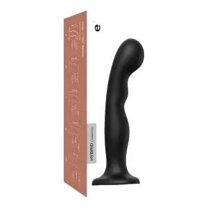 P&G L - ohnutý prísavkový dildo (čierny)
