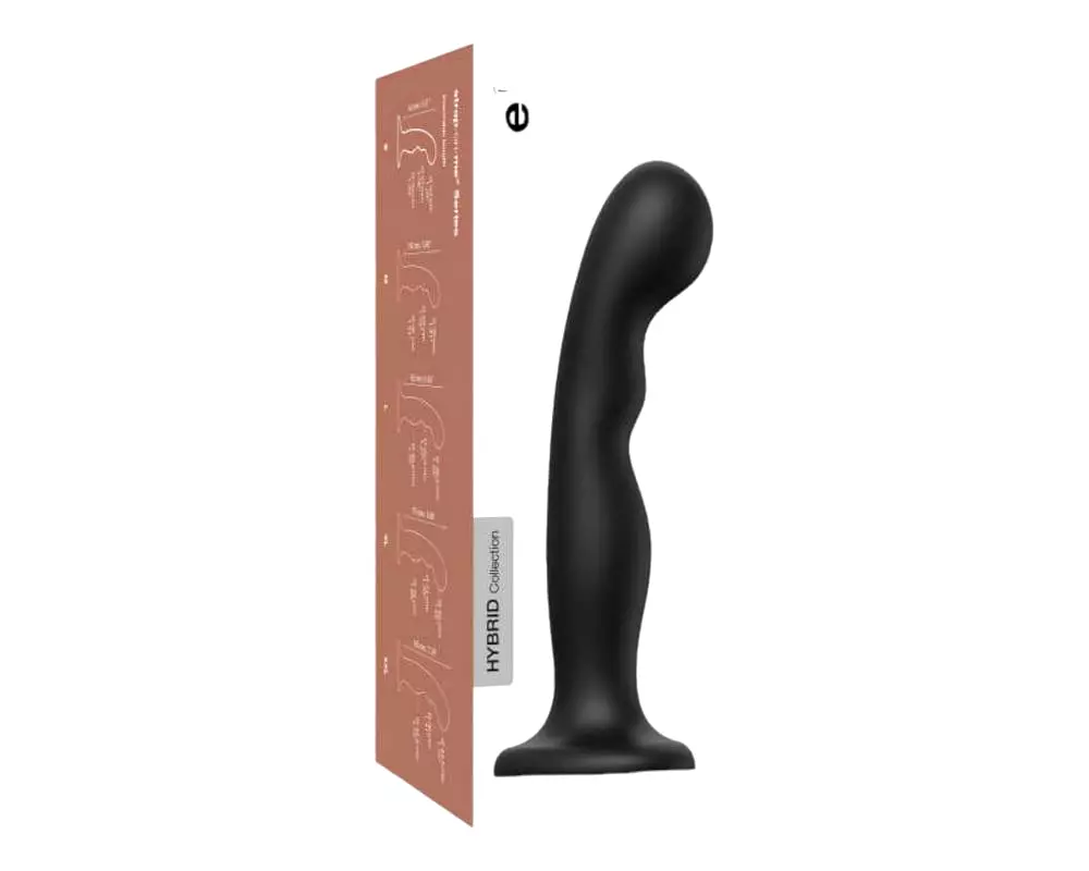 P&G L - ohnutý prísavkový dildo (čierny) P&G L - ohnutý prísavkový dildo (čierny)