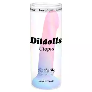 Dildolls Utopia - farebný silikónový dildo s prísavkou