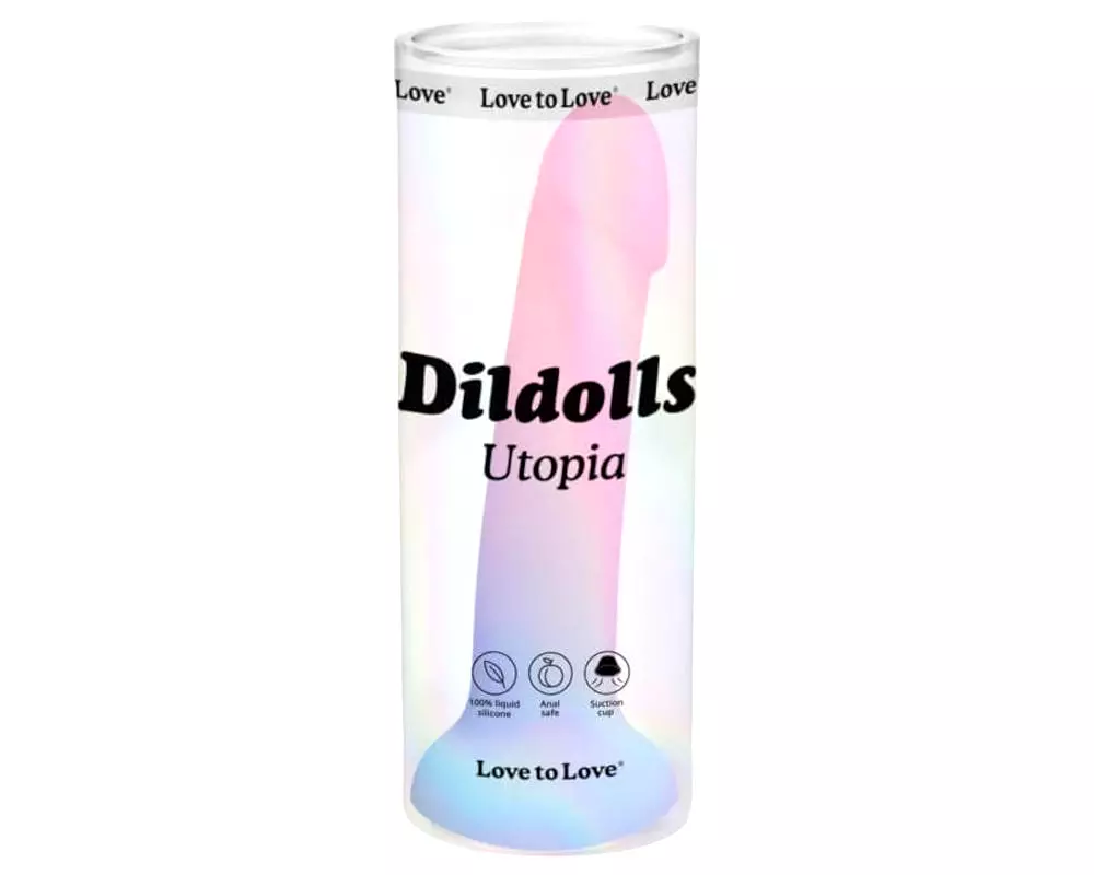 Dildolls Utopia - farebný silikónový dildo s prísavkou Dildolls Utopia - farebný silikónový dildo s prísavkou