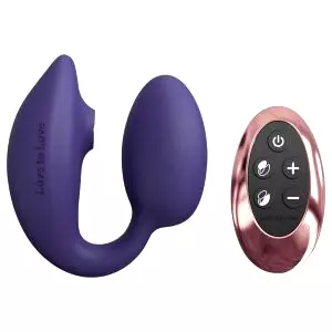 Láska a vášeň - G-bod vibrátor a dráždič klitorisu (fialová)