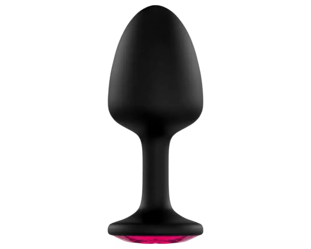 Geisha Plug Ruby L - análna hračka s ružovým kameňom (čierna) Geisha Plug Ruby L - análna hračka s ružovým kameňom (čierna)