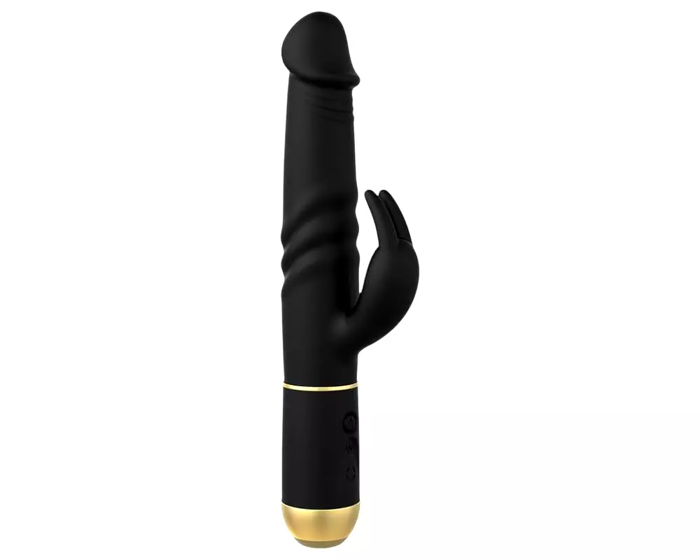 Furious Rabbit 2.0 - intenzív čierny vibrátor s klitorisovým ramenom Furious Rabbit 2.0 - intenzív čierny vibrátor s klitorisovým ramenom