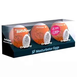 Egg Crunchy - súprava vajcovitého masturbátora (3 ks)