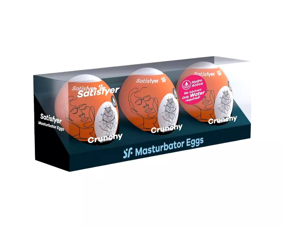 Egg Crunchy - súprava vajcovitého masturbátora (3 ks) Egg Crunchy - súprava vajcovitého masturbátora (3 ks)