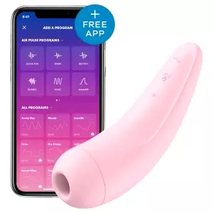 Curvy 2+ - inteligentný stimulátor klitorisu s tlakovými vlnami (ružový)