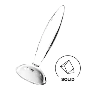 Ligotavý Krištáľ - rebrované sklenené dildo (priehľadné)