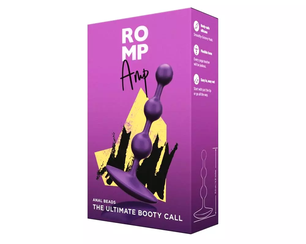 Amp - lila análny dildo s perličkami Amp - lila análny dildo s perličkami