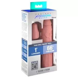 X-TENSION Elite 1 - nastaviteľný návlek na penis (prírodný)
